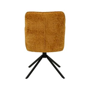 Chloe chair, mustard color, fabric, with metal legs, 57X61X85CM