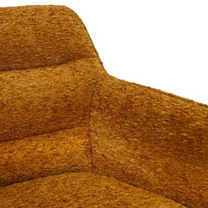 Chloe chair, mustard color, fabric, with metal legs, 57X61X85CM