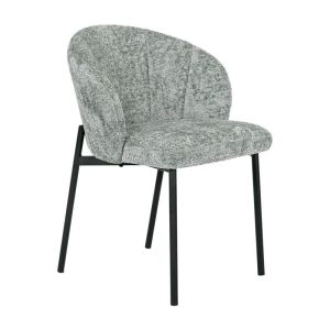 Elysia chair with metal legs and green fabric 59X57X82CM