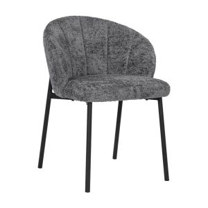 Elysia chair with metal legs and dark gray fabric 59X57X82CM