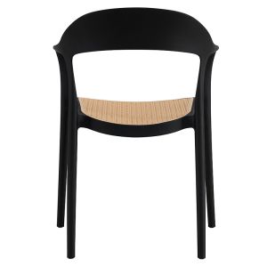 Ember chair with UV protection Pp beige-black 52.5x56.5x81cm