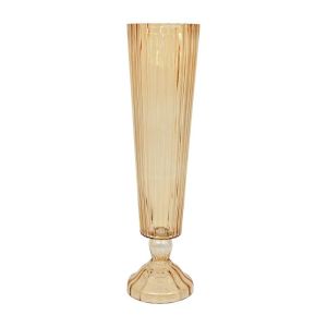 Glass vase FL2282 amber color 20X77CM