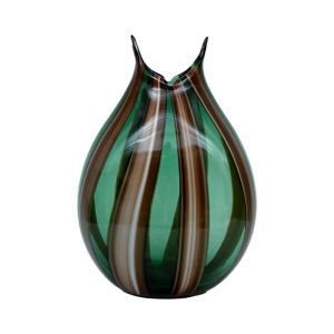 Glass decorative vase FL30022 green-brown color 23X14X33CM