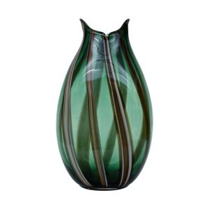 Glass decorative vase FL30023 green-brown color 21X14X40CM