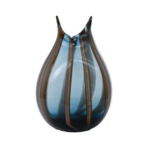 Glass decorative vase FL30027 blue-brown color 23X14X33CM