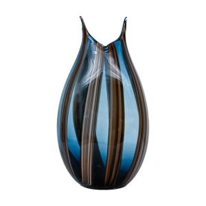 Glass decorative vase FL30028 blue-brown color 21X14X40CM