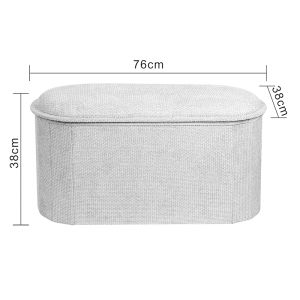 Stool Trebia cream fabric 76x38x38cm