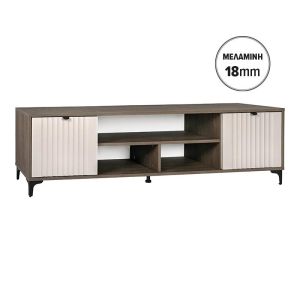 Тв шкаф Aura 183 2V тютюнев цвят с кашмир 183X50X40СМ