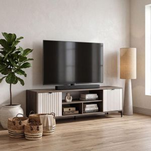 Тв шкаф Aura 183 2V тютюнев цвят с кашмир 183X50X40СМ