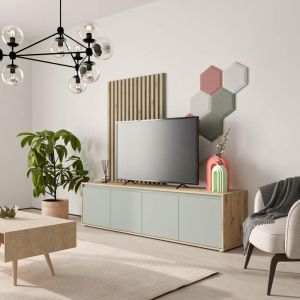 Тв шкаф Stonex Artisan Oak с цвят сайдия 189X42X170СМ