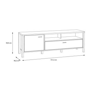 Тв шкаф Terrano Riviera цвят дъб 152X40X50СМ