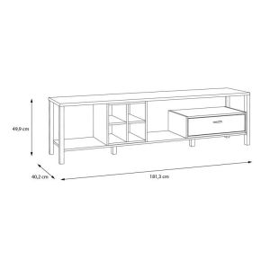 Тв шкаф Terrano Riviera цвят дъб 182X40X50СМ