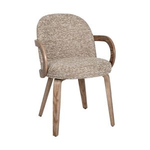 Dining chair FL6427 brown fabric 57X56X83CM