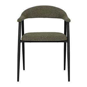 Lino dining chair with armrest and oilcloth covered seat 57X58X78CM