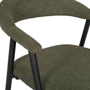 Lino dining chair with armrest and oilcloth covered seat 57X58X78CM
