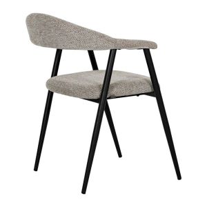 Lino dining chair with armrest and upholstery with payment in light gray payment 57X58X78CM