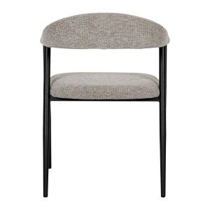 Lino dining chair with armrest and upholstery with payment in light gray payment 57X58X78CM