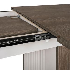 Dining table Aura tobacco with cashmere color 160(+40)X90X75