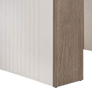 Dining table Aura tobacco with cashmere color 160(+40)X90X75
