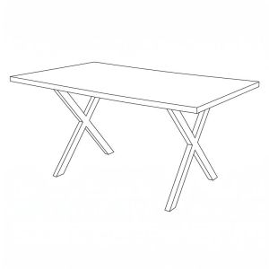 Dining table Lumina tobacco color 160X90X75