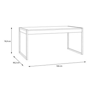 Dining table Terrano Riviera oak color 166X90X77CM