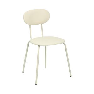 Dining chair FL2311 with metal legs, beige color, 49X50X79CM