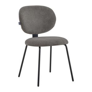 Odin dining chair with metal legs, gray fabric, 48X55X80CM