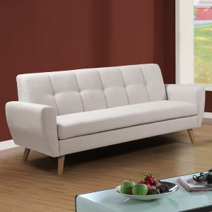 Three-seater sofa Decency textile beige color 203x75x86 cm