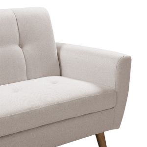Three-seater sofa Decency textile beige color 203x75x86 cm