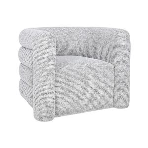 Armchair Fiora white fabric 70X91X81CM