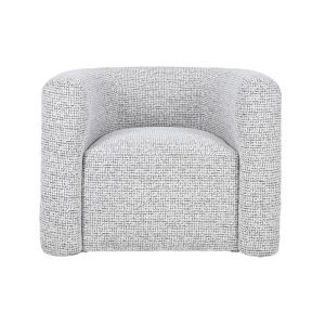 Armchair Fiora white fabric 70X91X81CM