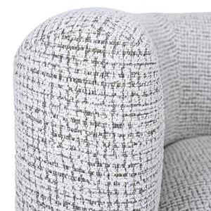 Armchair Fiora white fabric 70X91X81CM