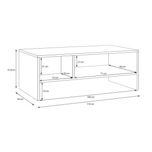Coffee table Aria Mauvella oak color 110X60X42CM