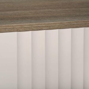 Coffee table Aura tobacco color with cashmere 80X80X41CM