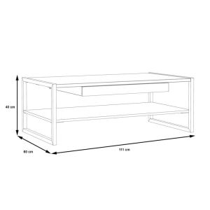 Coffee table Terrano Riviera oak color 111X60X40CM
