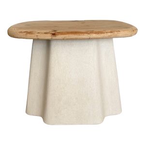 Loberta coffee tables set of 2, natural fir with white