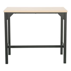 Бар комплект от 5 части Arzo в естествен цвят с черен метал 100x60x86см
