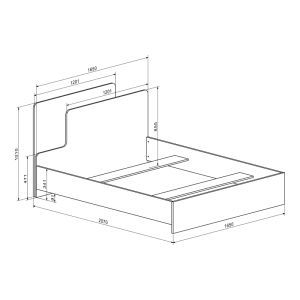 Двойно легло Lucabel кремаво 160x200см