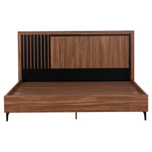 Двойно легло с матрак HARRY HM10764, меламин в цвят натур и черно, за матрак 160x200 см