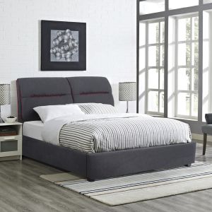 Двойно легло с матрак KENDRA HM10804, сива дамаска, за матрак 150x200 см
