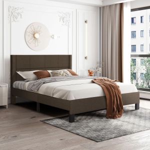 Двойно легло с матрак Trillop HM10763.02 кафяв плат - за размери 160X200СМ.