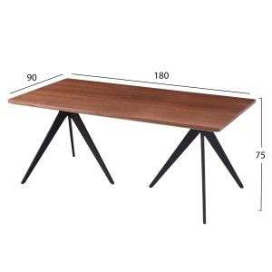 Комплект 7 части Drenny HM10936.03 Mdf плот в орех - плат в бежово и черни метални крака