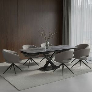 Комплект 7 части Hoku HM21357 разтегателен сив керамичен плот - Pu в сиво