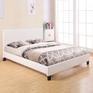 Легло с матрак BECCA HM10803.01, бяла еко кожа, за матрак 150x200 см