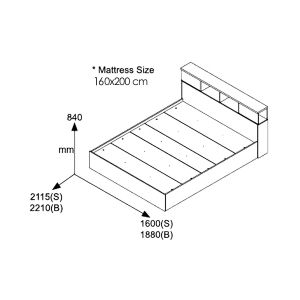 Легло с матрак Olympus Utopia венге 160x200см