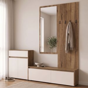 Мебел за антре Ansia орех дъб 210x44.7x175см