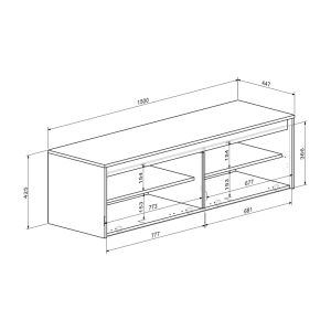 Мебел за антре Ansia орех дъб 210x44.7x175см