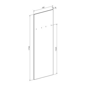 Мебел за антре Ansia орех дъб 210x44.7x175см
