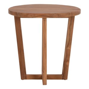 Помощна маса кръгла Kolin HM6650 тиково дърво в естествен цвят Φ65X65HCM.