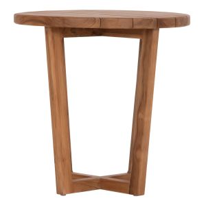 Помощна маса кръгла Kolin HM6650 тиково дърво в естествен цвят Φ65X65HCM.